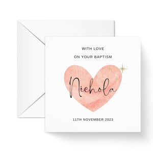 With Love On Your Baptism Card