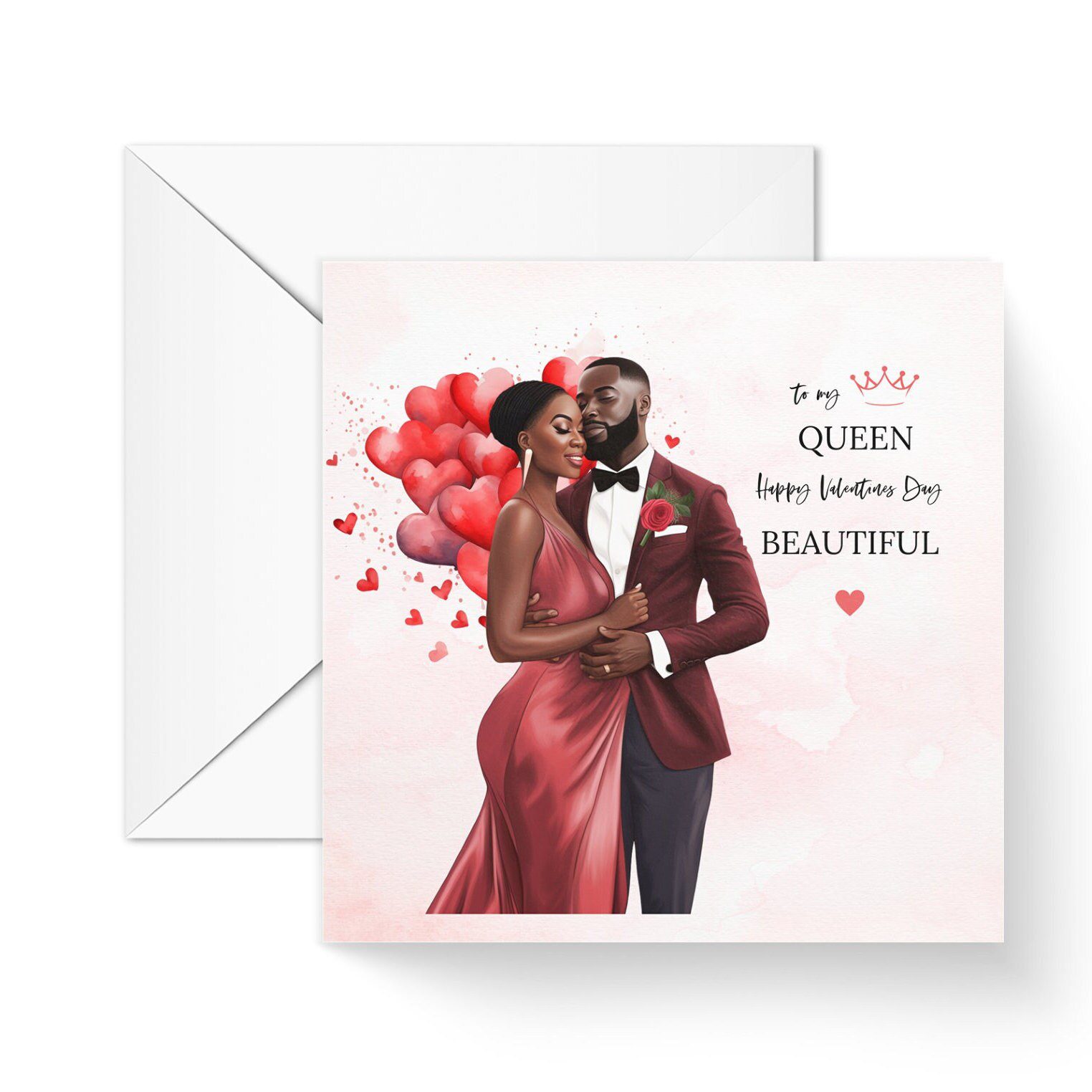 To My Queen Black Woman Valentines Card