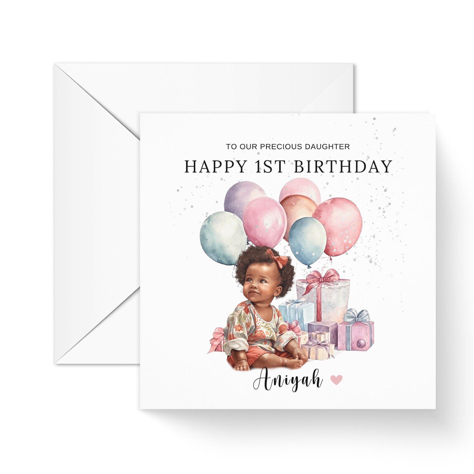Daughter 1st Birthday Card