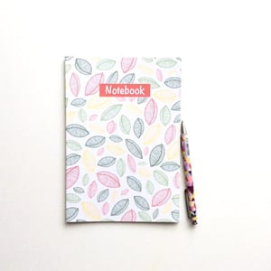 'Scattered Leaves' A5 Lined Notebook with Lined Pages