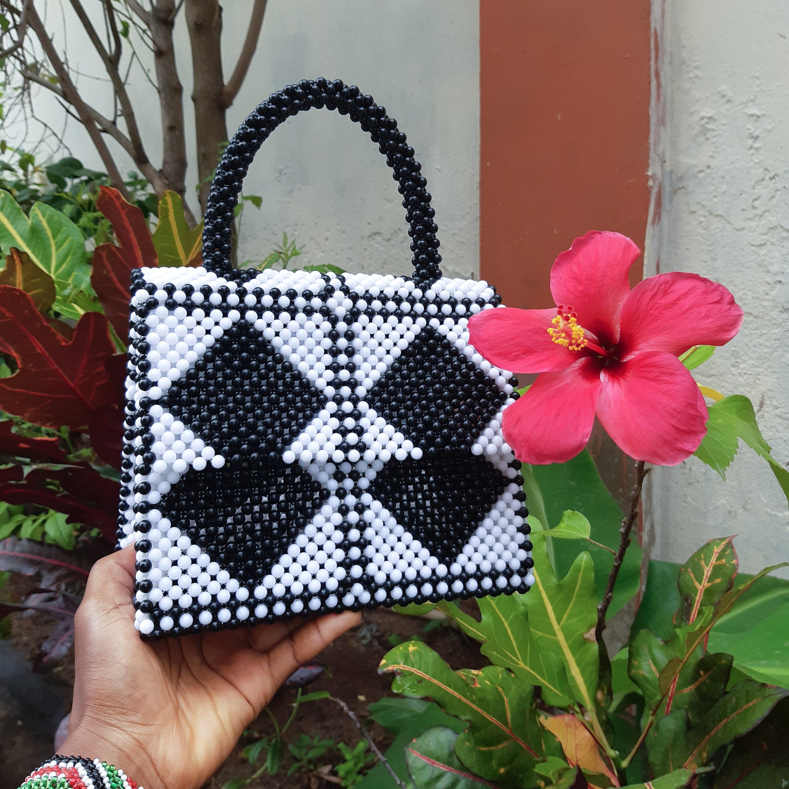 Poolside Muse Beaded Bag - Ivory
