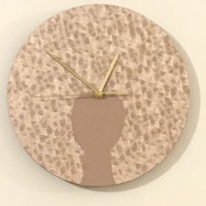 Afro Woman Wall Clock - gold texture