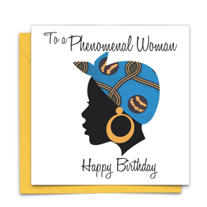 Phenomenal Woman 2 Birthday Card | AfroTouch Design