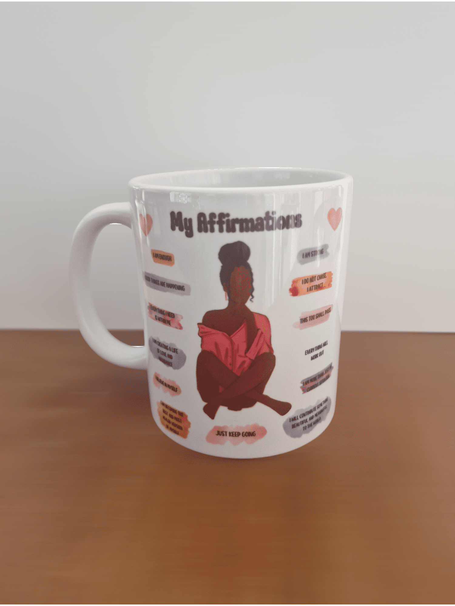 Black Woman with bun My Affirmation Mug
