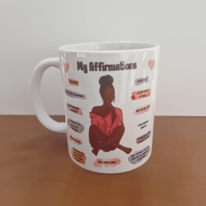 Black Woman with bun My Affirmation Mug