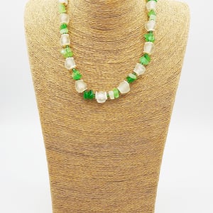 Sukali White Green Handmade Necklace