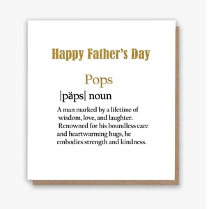Pops Father's Day Card