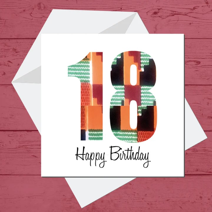 Eighteen Happy Birthday Card | Wakuda