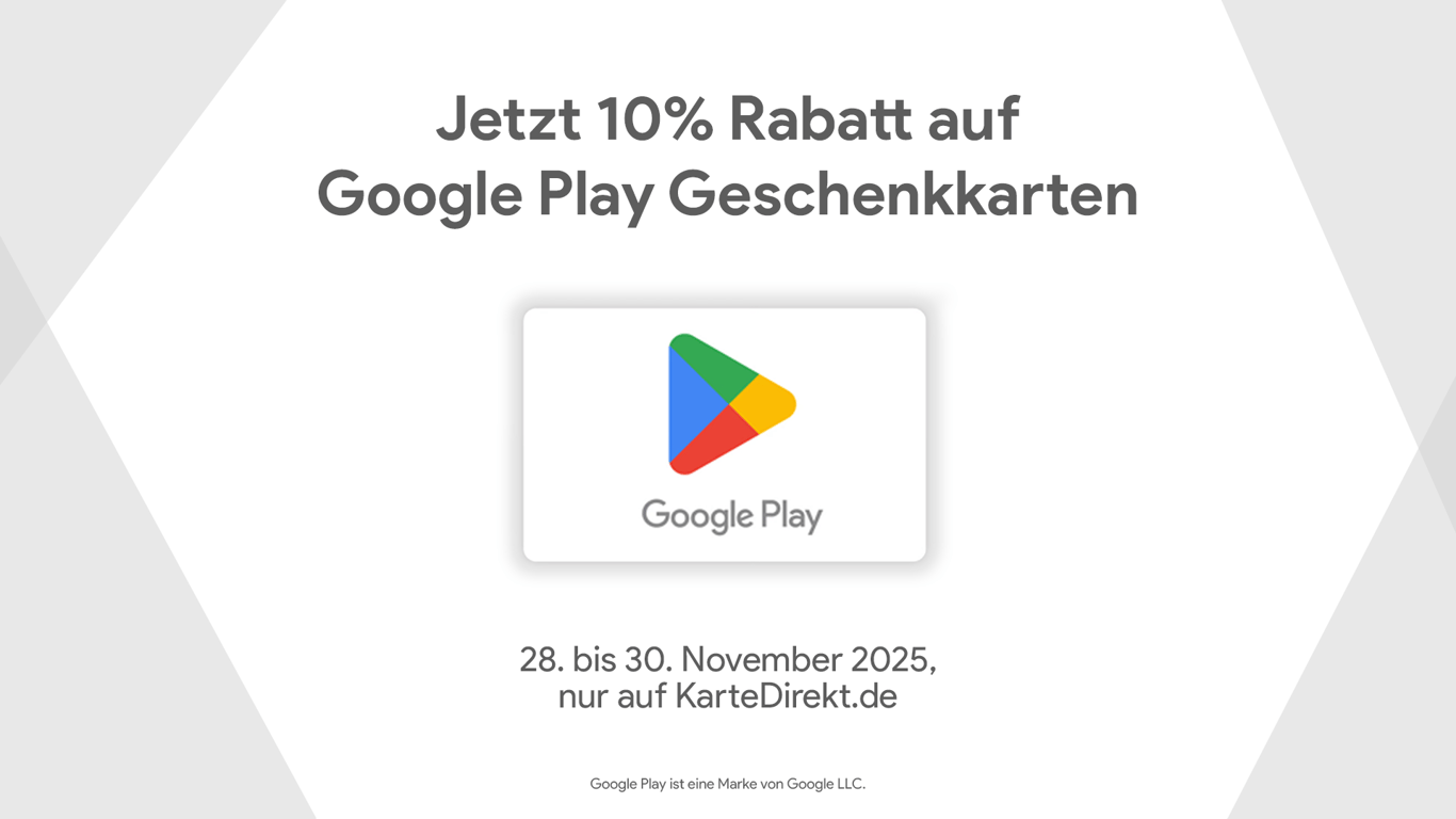 Spare dieses Wochenende beim Kauf von Google Play Guthaben!