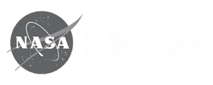 NASA logo featuring a blue circle with white stars, a red swoosh, and the text "NASA" in bold letters next to it.