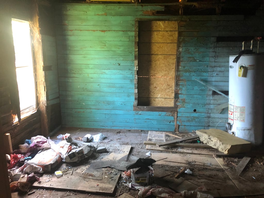 Delopidated house to be renovated.