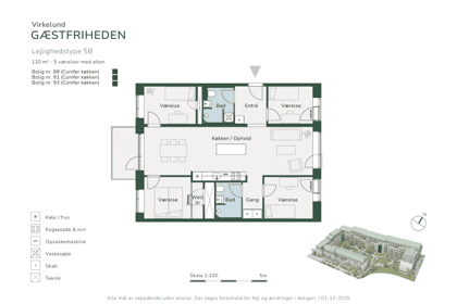 Visual presentation of the listing