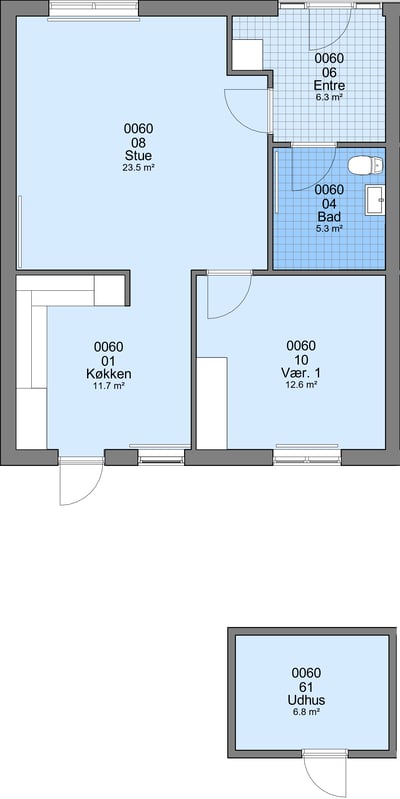 Lovely townhouse with 2 rooms - Rævegade, Vesløs - 4