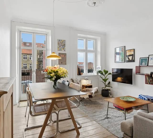 apartment Lys 2v med solrig altan på Nørrebro