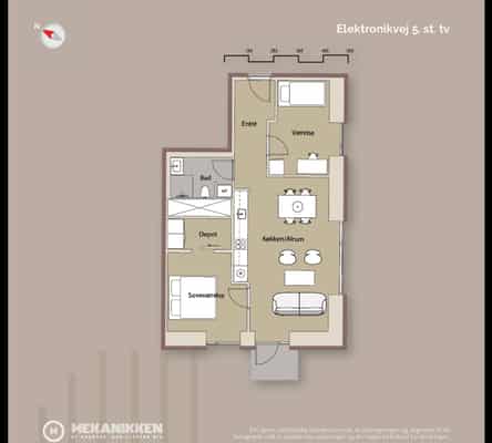 apartment Nybygget lejlighed med fælles tagterrasse