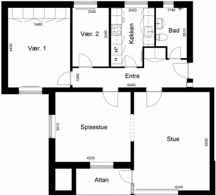 apartment Lækker lejlighed med 4 vær