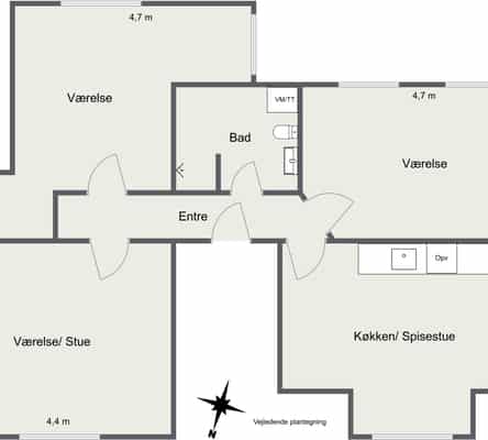 apartment Bright top-floor apartment with a view and communal garden in Aalborg