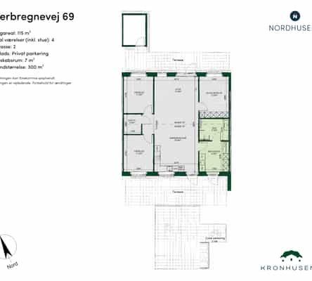 townhouse Moderne 4-værelses rækkehus i Korup ved Odense
