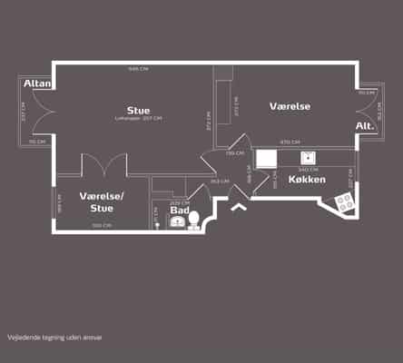 apartment Lys 3 vær. lejlighed med to altaner - 3 min gåafstand fra station