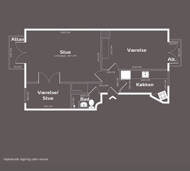 apartment Lys 3 vær. lejlighed med to altaner - 3 min gåafstand fra station