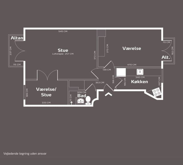 apartment Lys 3 vær. lejlighed med to altaner - 3 min gåafstand fra station