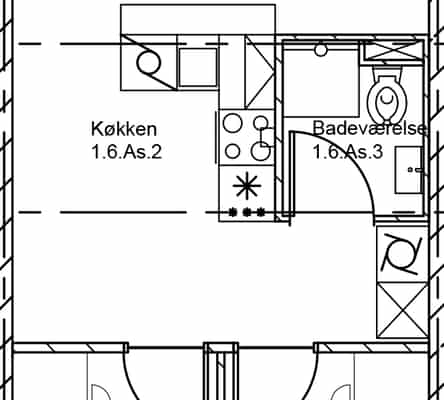apartment Lejlighed med 3 værelser i Kongensgård