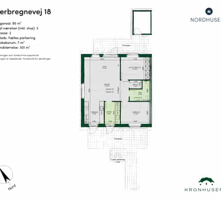 townhouse Moderne rækkehus med privat have i Slukefter