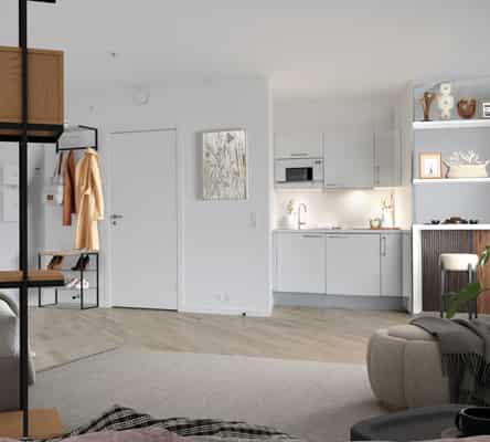apartment Lys 1-værelses med udsigt i Valby