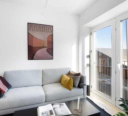 apartment Lys 1-værelses i Risskov med fællestagterrasse