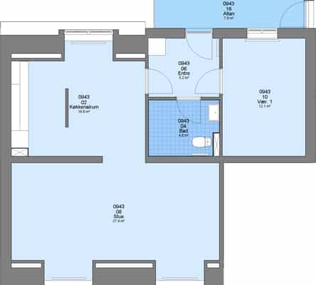 apartment Fin lejlighed på 103 m2