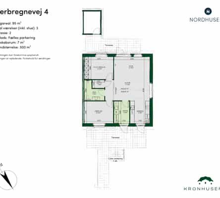 townhouse Rækkehus i ét plan med privat have i Odense NV