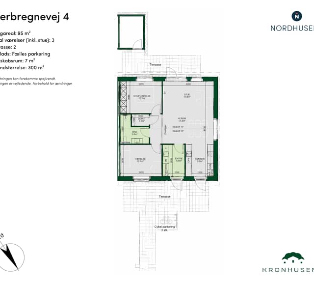 townhouse Moderne rækkehus i Korup med egen have og to terrasser