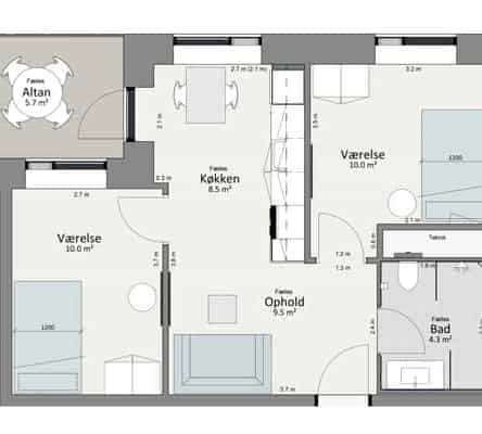 apartment Moderne 3-værelses lejlighed i Odense C - Ideel til deling!
