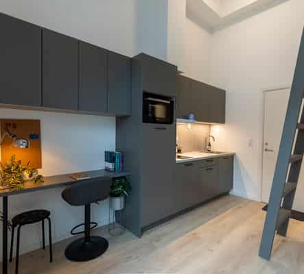 apartment Lys 1-værelses lejlighed med hems og fællesfaciliteter