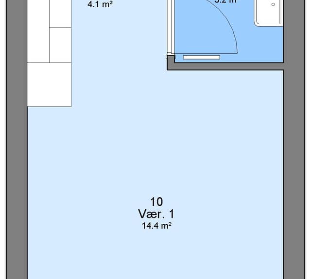 apartment Lækker lejlighed med 1 vær