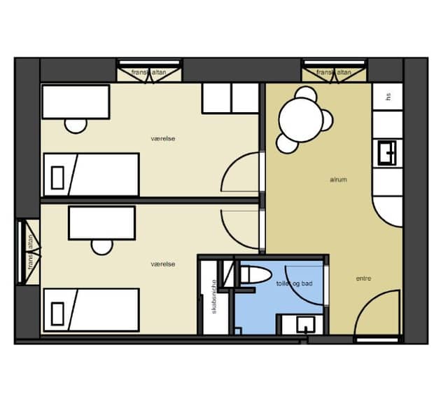 apartment Attraktiv 2-værelses lejlighed nær Odense Havn