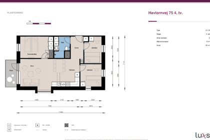 Visual presentation of the listing