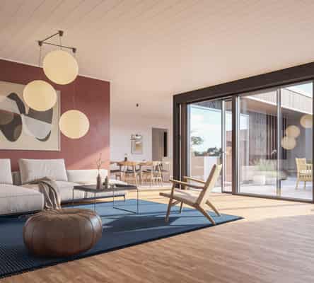 townhouse Arkitekttegnede gårdhavehuse med privat gårdhave