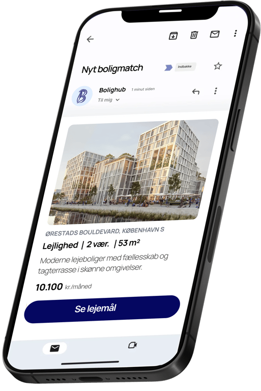 Smartphone with notification about new home