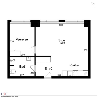 Two-room apartment in a central location - Sølvgade, Herning - 2