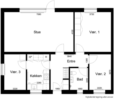 Rummelig 4-værelses lejlighed på 104 m² i Aalestrup - Agerdiget, Aalestrup - 4