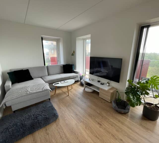 apartment Lys 2-værelses med altan, gulvvarme og parkeringslicens