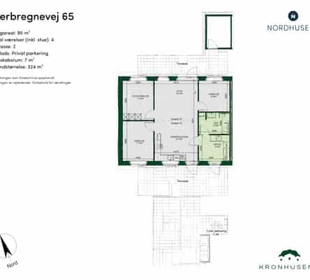 townhouse Moderne rækkehus 95 m² med have og terrasser