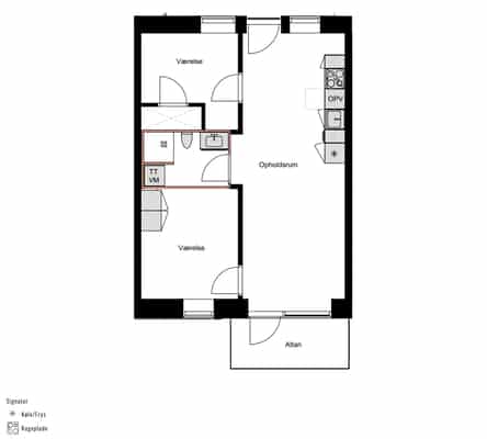 apartment Bright 3-room apartment with large balcony