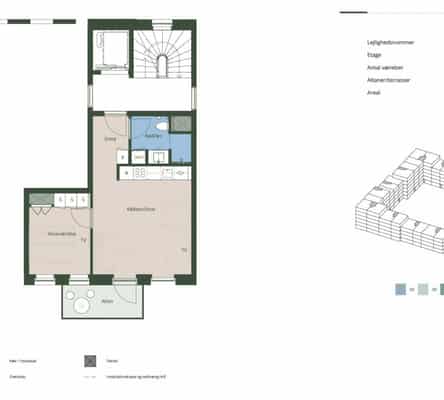 apartment Moderne 2-værelses lejlighed i Hedehusene