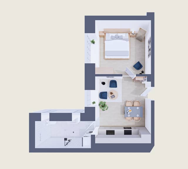apartment Nyistandsat 2-værelses lejlighed i Odense C
