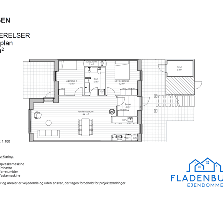 townhouse Moderne rækkehus med 3 værelser og privat terrasse i Billund