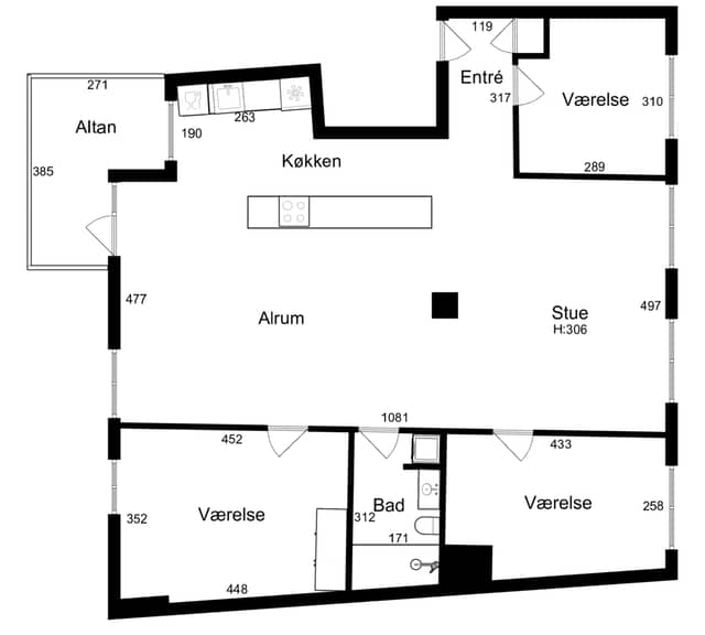 apartment Unik 138 m² lejlighed tæt ved Gammeltorv