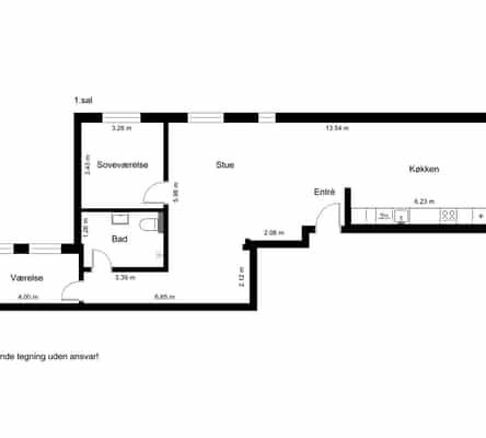 apartment Indbydende lejebolig på 145 m²