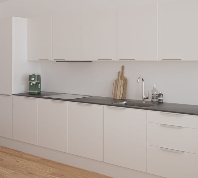 apartment Studio Apartment with Open Kitchen and Bedroom Niche